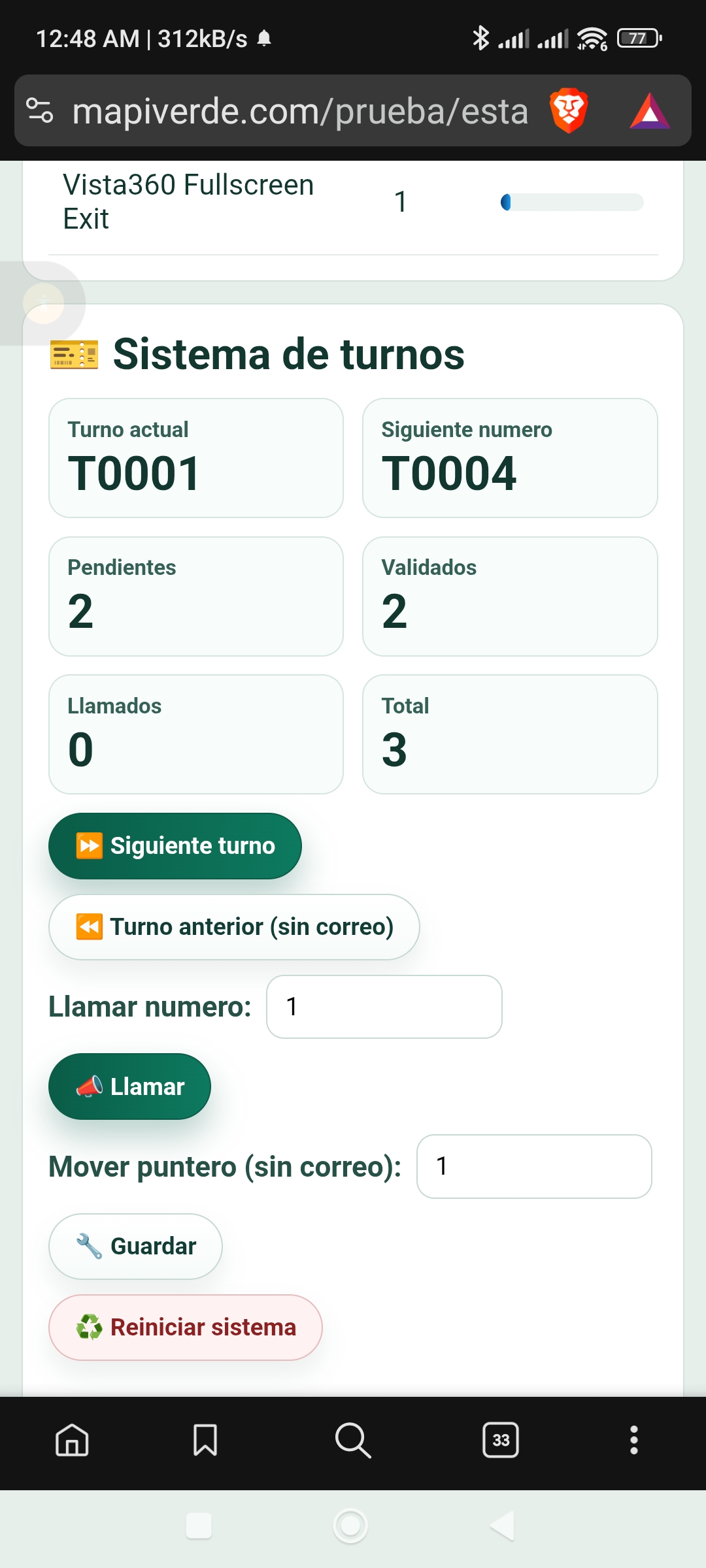 Edita tu sistema de turnos